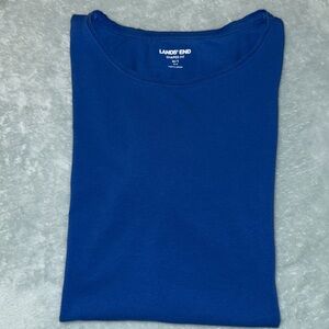 Lands' End Women's Short Sleeve Tee in Rich Blue